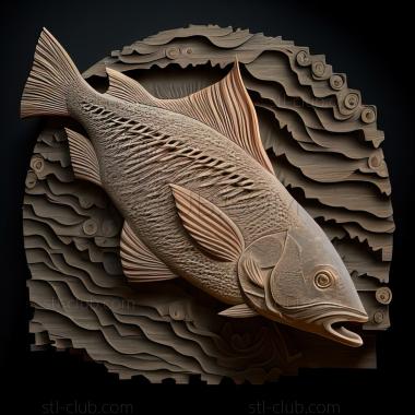 3D model st Gourami filamentous fish (STL)